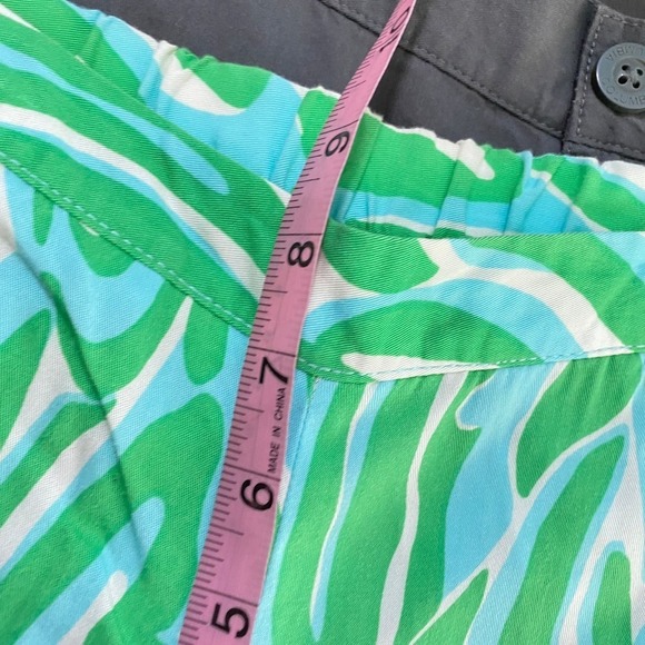 Lilly Pulitzer Green Blue Ripple Print Palazzo Finders Keepers Pants Size XSmall - Picture 3 of 8